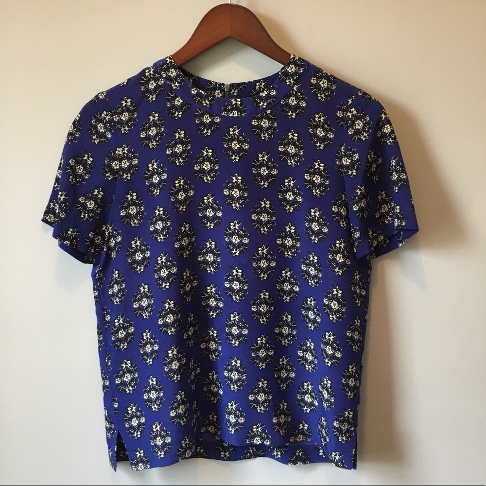 Madewell silk patterned blouse